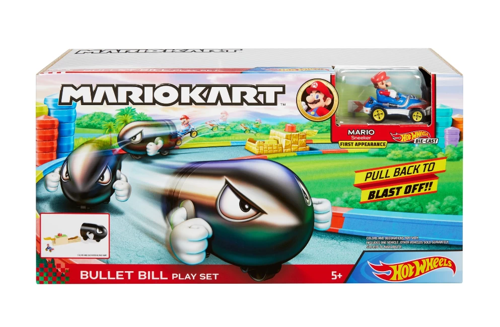 Hot Wheels - Mario Kart Bullet Bill Playset (GKY54) 3 Hot Wheels - Mario Kart Bullet Bill Playset (GKY54)