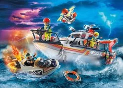 PLAYMOBIL 70140 Seenot: Löscheinsatz Mit Rettungskreuzer -Randboutique Für Kinder playmobil 70140 seenot loscheinsatz mit rettungskreuzer 2