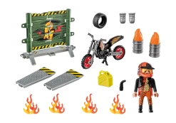 Playmobil - Starter Pack Stuntshow Motorrad Mit Feuerwand (71256) -Randboutique Für Kinder playmobil starter pack stuntshow motorrad mit feuerwand 71256 1