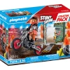 Playmobil - Starter Pack Stuntshow Motorrad Mit Feuerwand (71256) -Randboutique Für Kinder playmobil starter pack stuntshow motorrad mit feuerwand 71256