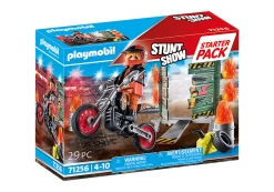 Playmobil - Starter Pack Stuntshow Motorrad Mit Feuerwand (71256)