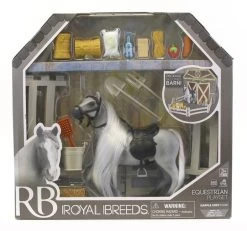 Royal Breeds - Barn Buddies Playset - White Horse -Randboutique Für Kinder royal breeds barn buddies playset white horse 1