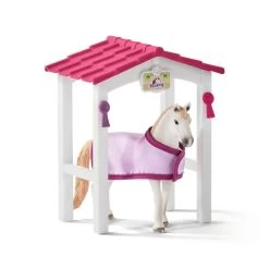 Schleich - Horse Club - Horse Stall With Lusitano Mare (42368) -Randboutique Für Kinder schleich horse club horse stall with lusitano mare 42368 2